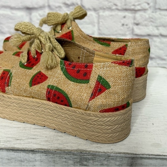 Cute Watermelon Canvas Platform Sneakers - Picture 9 of 16